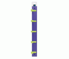 Colgador 5 ganchos verdes / lila