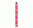 Colgador 5 ganchos verdes / rosa