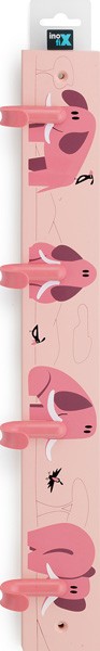 Colgador múltiple infantil / Elefante rosa