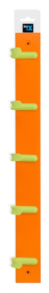 Colgador 5 ganchos verdes / naranja