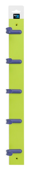 Colgador 5 ganchos lilas / verde