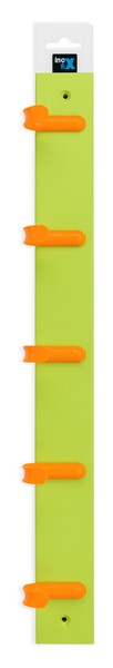Colgador 5 ganchos naranjas / verde