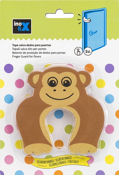 Tope salva dedos para puertas / marrón