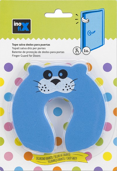 Tope salva dedos para puertas / azul