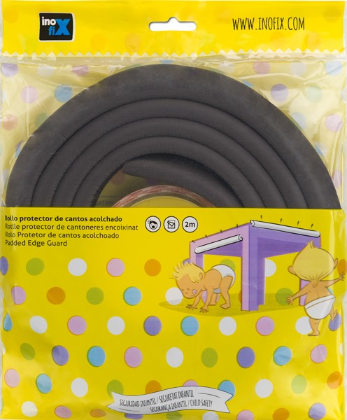 Rollo protector de cantos acolchado(2 m) / marrón