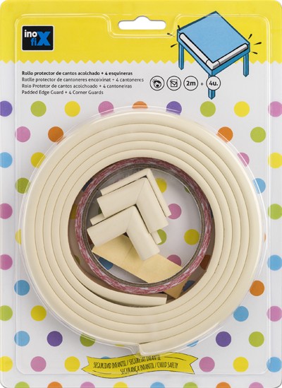 Rollo protector cantos (2 m) + 4 esquineras / blanco