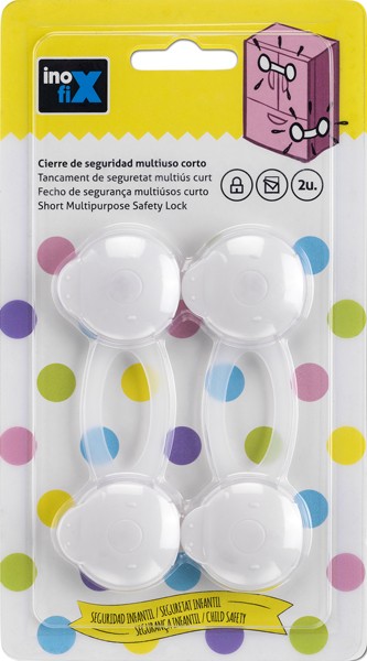 Cierre seguridad multiuso corto / blanco