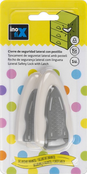 Cierre seguridad lateral con pestillo / blanco