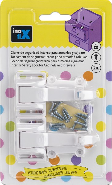 Cierre seguridad interno armario y cajón / blanco