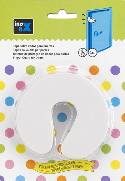 Tope salva dedos para puertas / blanco