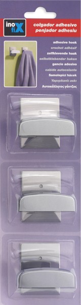 Colgador adhesivo / cromado mate