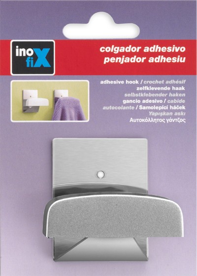 Colgador adhesivo / cromado mate