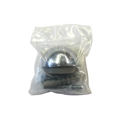 Tope de puerta metálico con tornillo / cromado