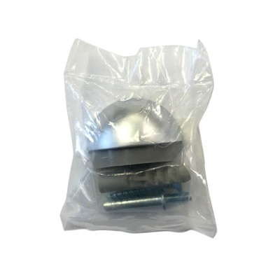 Tope de puerta metálico con tornillo / cromo mate