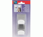 Colgador adhesivo con base de acero inoxidable / blanco