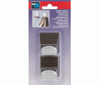 Colgador adhesivo base metálica madera / wengué