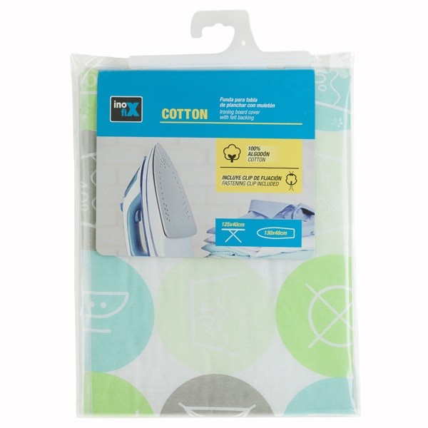 Funda plancha COTTON 130x48cm. / pictogramas