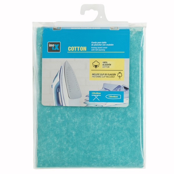Funda plancha COTTON 130x48cm. / turquesa