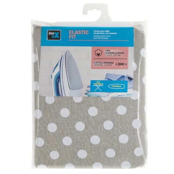 Funda plancha ELASTIC FIT 135x50cm. / topos