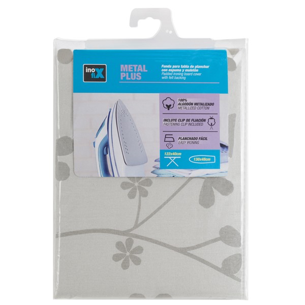 Funda plancha METAL PLUS 130x48 cm. / flores