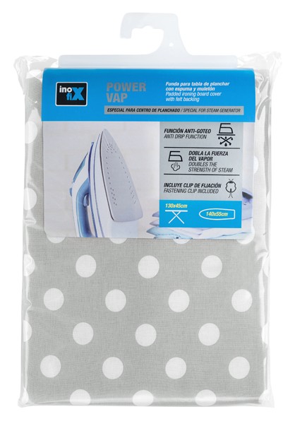 Funda plancha POWER VAP 130x48cm. / topos