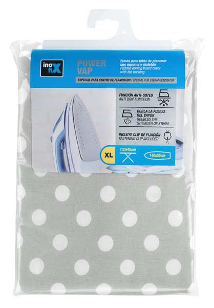 Funda plancha POWER VAP 140x55cm. / topos