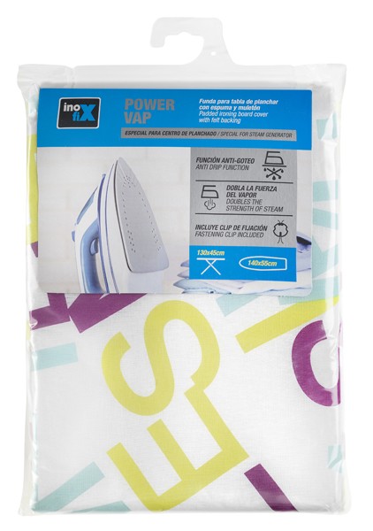 Funda plancha POWER VAP 130x48cm. / letras