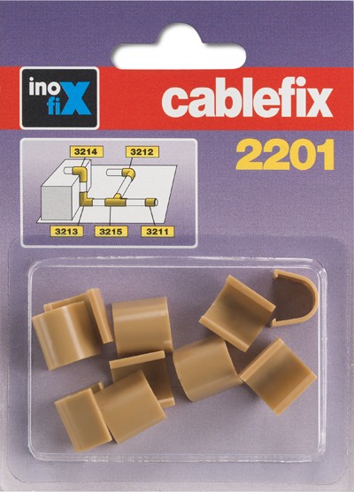 Enlace recto para cablefix 2201 / beige