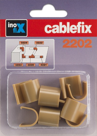 Enlace recto para cablefix 2202 / beige