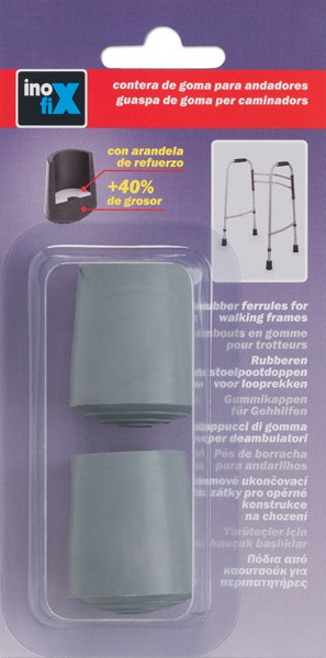 Contera exterior goma Ø 25mm. para andadores / gris