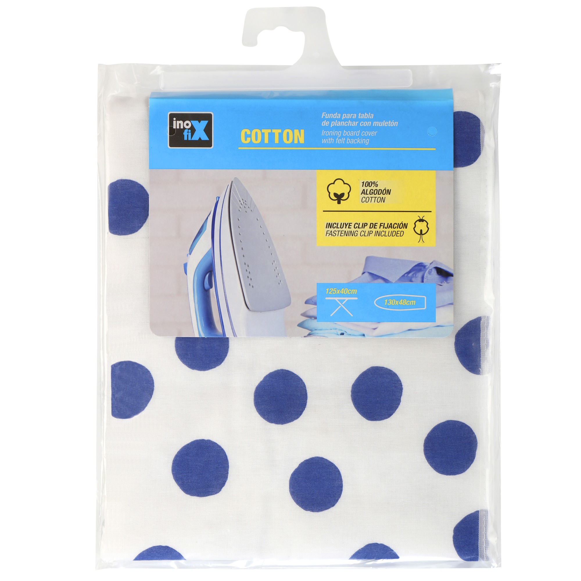 Funda plancha COTTON 130x48cm. / topos