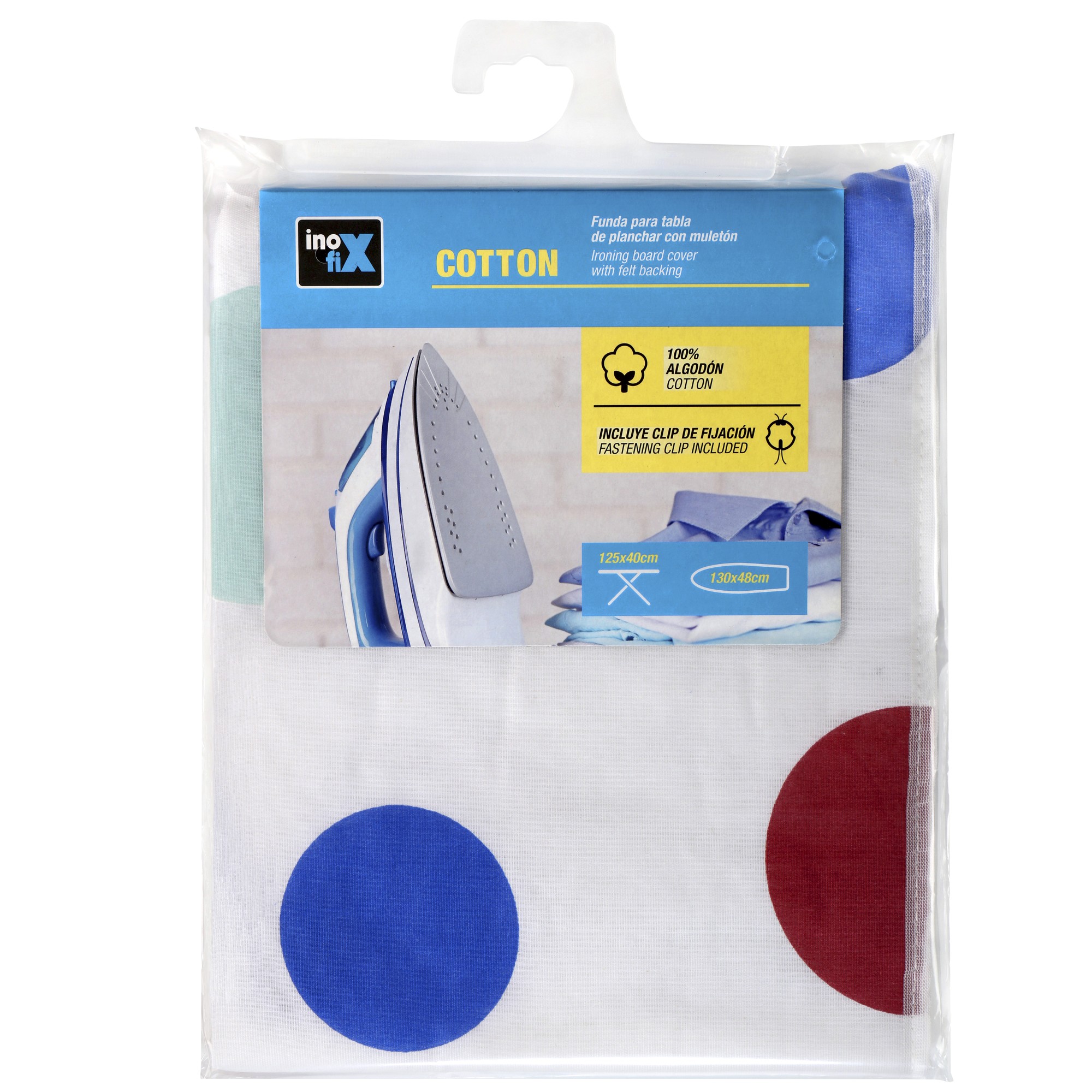 Funda plancha COTTON 130x48cm. / círculos