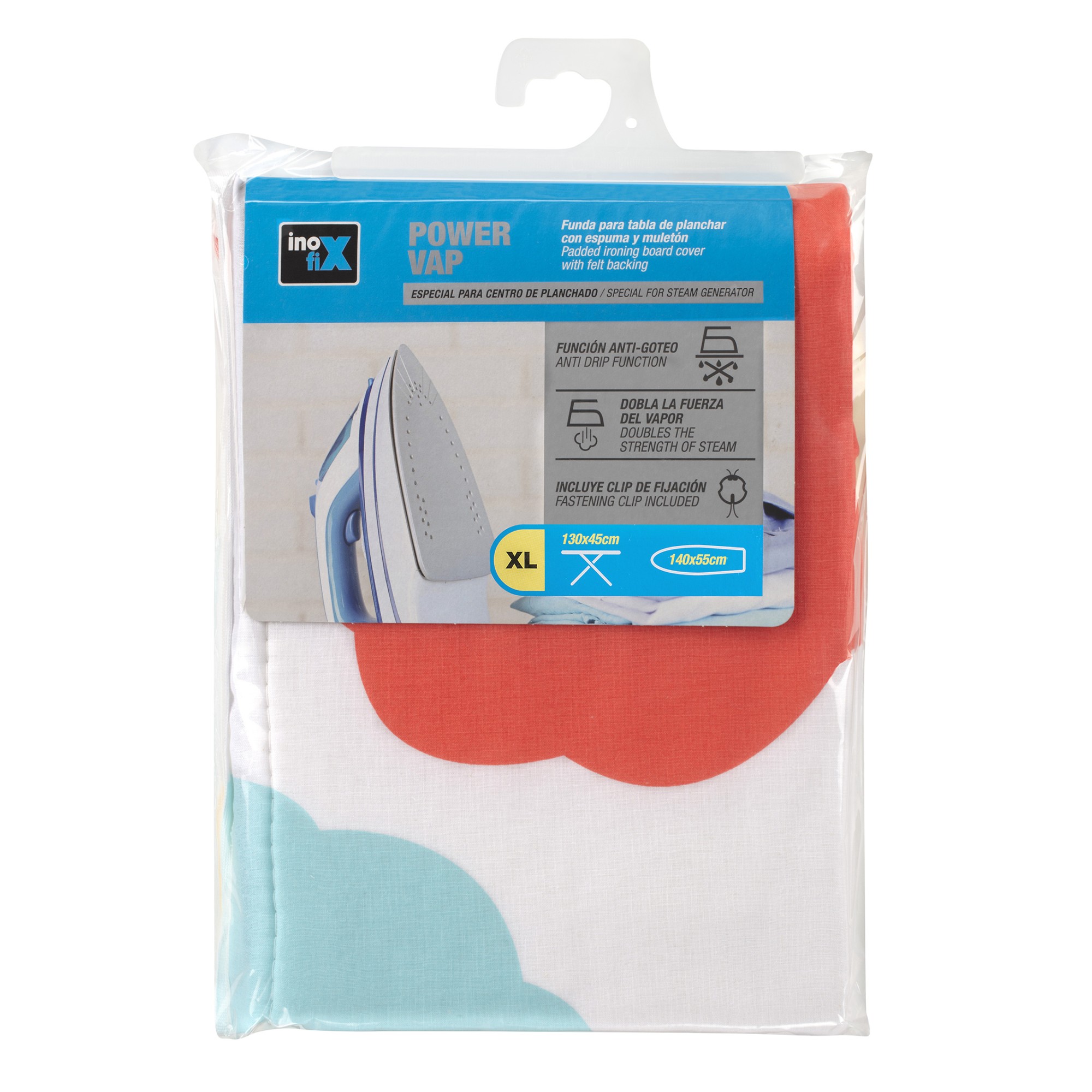 Funda plancha POWER VAP 140x55cm. / flores