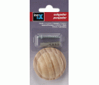 Colgador madera de pino 1 pomo / madera en crudo