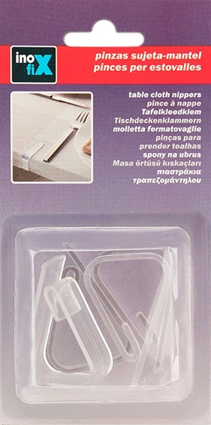 Pinza sujeta-mantel / transparente