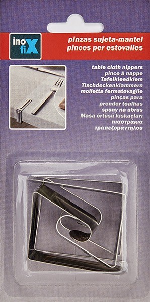 Pinza sujeta-mantel metálica / acero inox.