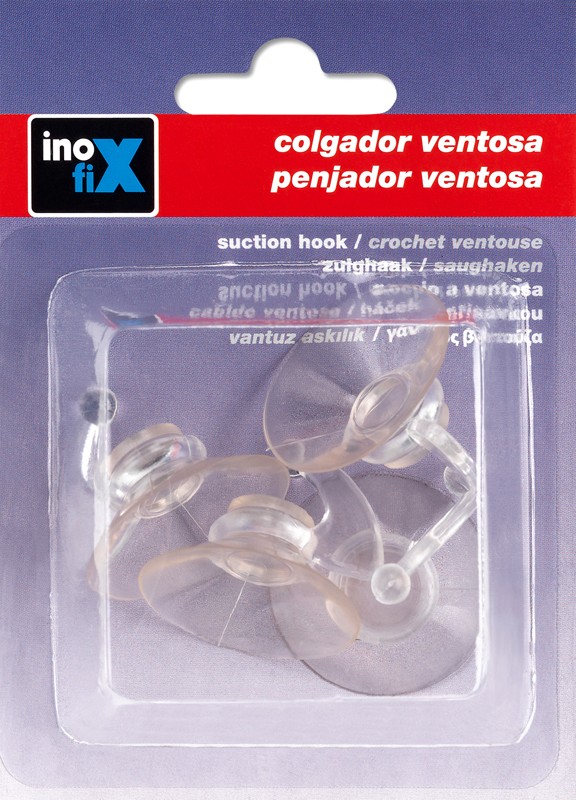 Colgador ventosa Ø 33 mm. / transparente
