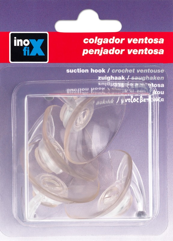 Colgador ventosa Ø 42 mm. / transparente