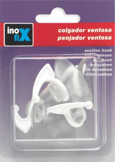 Colgador ventosa Ø 42 mm / blanco