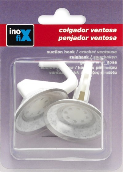 Colgador ventosa Ø 42 mm articulado / blanco