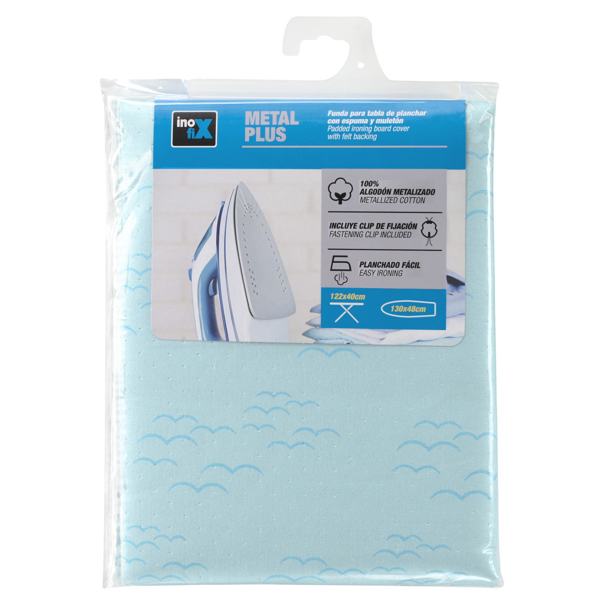 Funda plancha METAL PLUS 130x48 cm. / aves