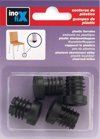 Contera redonda interior Ø 20 mm / negro