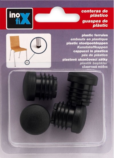 Contera redonda interior Ø 22 mm / negro