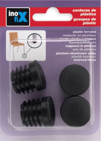 Contera redonda interior Ø 25 mm / negro