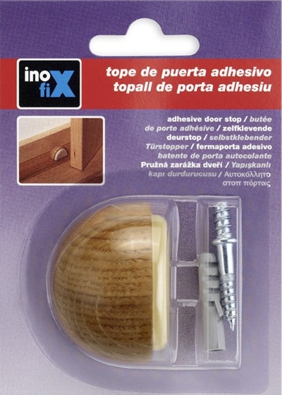 Tope adhesivo y con tornillo / roble