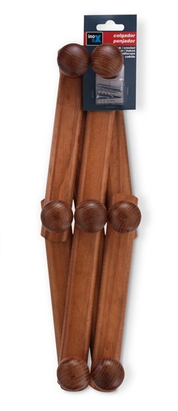 Colgador madera extensible / avellana