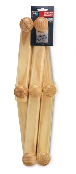 Colgador madera extensible / natural