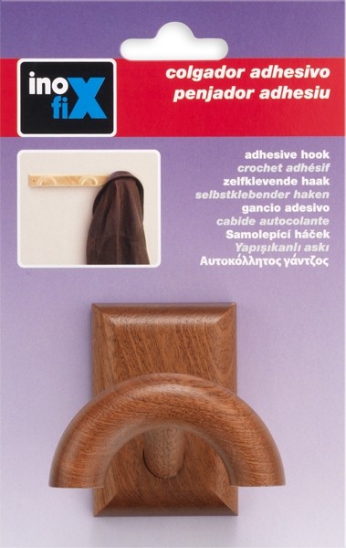 Colgador adhesivo madera / sapelly