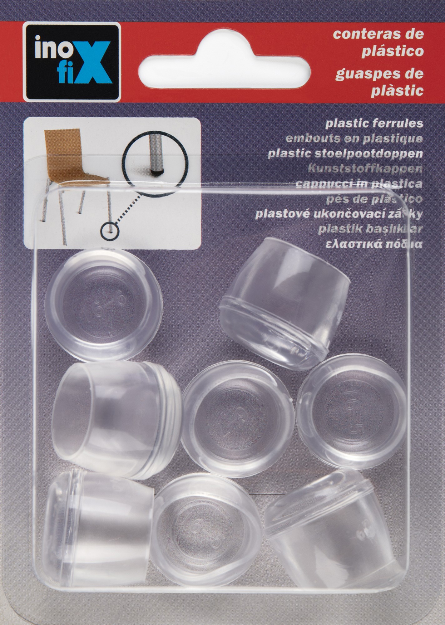 Contera redonda exterior Ø 16 mm / transparente