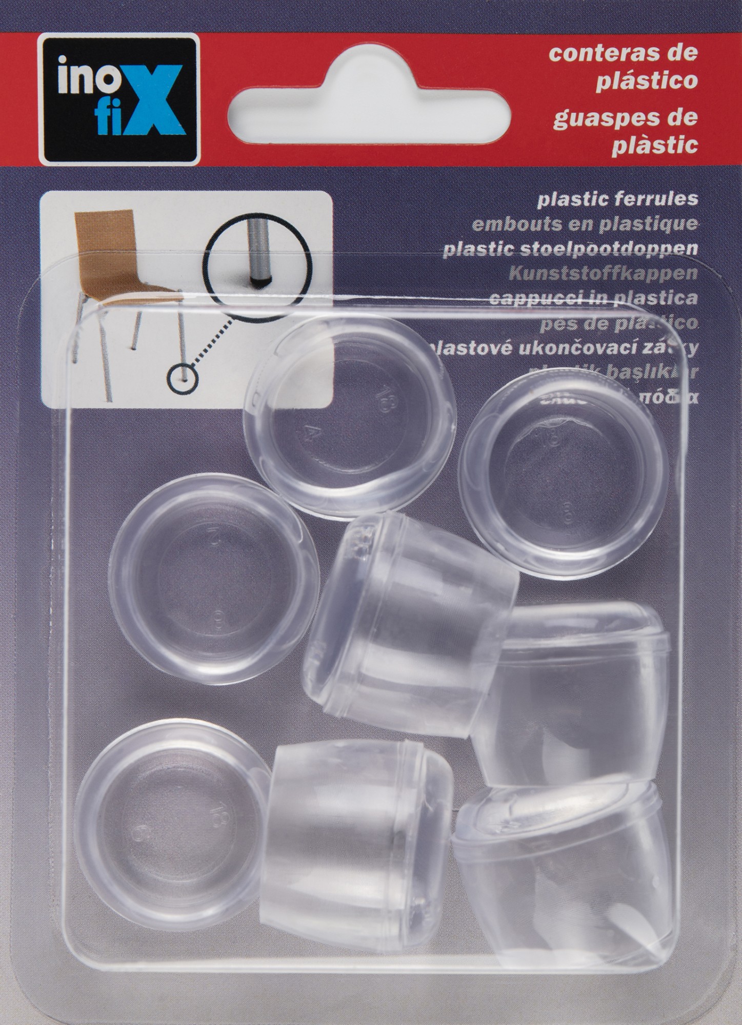 Contera redonda exterior Ø 18 mm / transparente